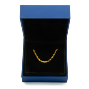 18k vergulde Cuban ketting 2 mm 925 sterling zilver