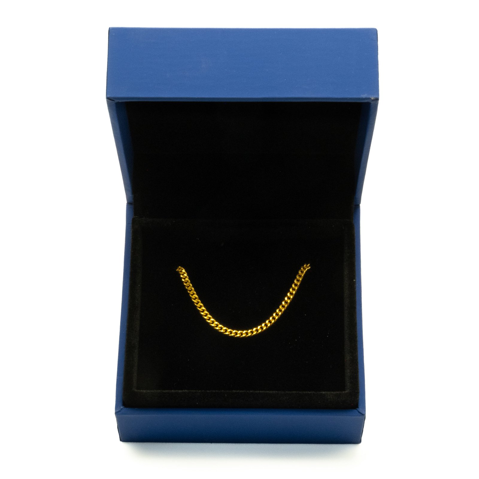 18k vergulde Cuban ketting 2 mm 925 sterling zilver