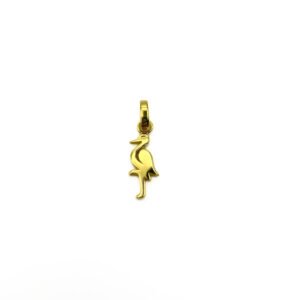 ooievaars hanger goud klein