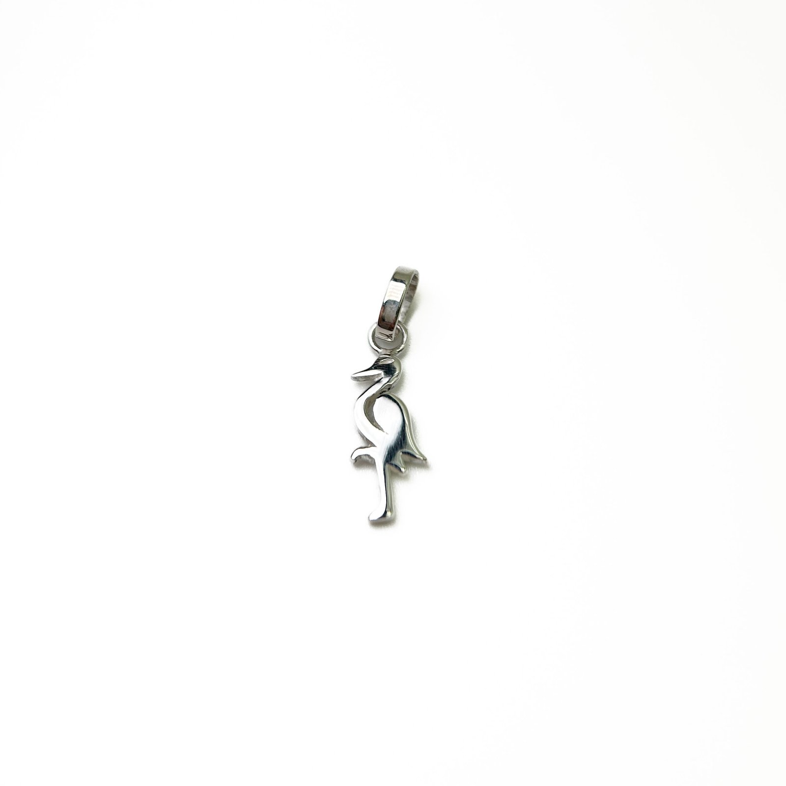 ooievaars hanger zilver klein