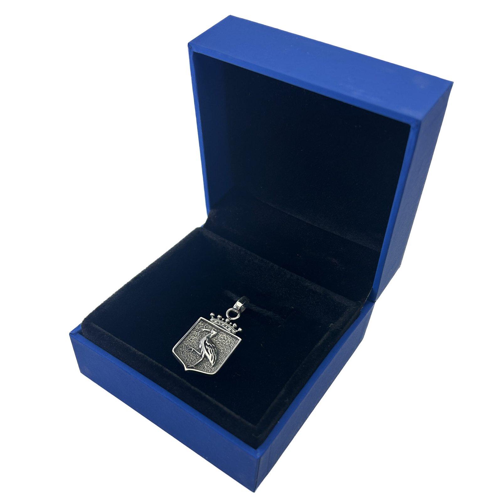 Zilveren hanger wapen van Den Haag ooievaar met kroon - Afbeelding 5