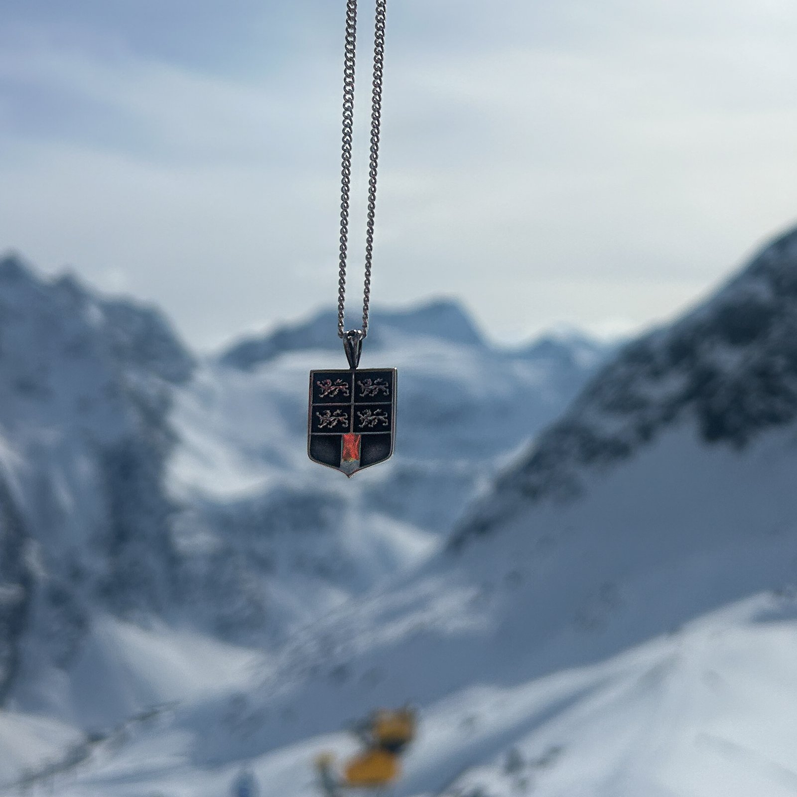 Zilveren wapen van Rotterdam hanger met ketting - Afbeelding 3